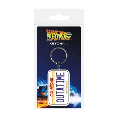 Back to the Future Rubber Keychain License Plate