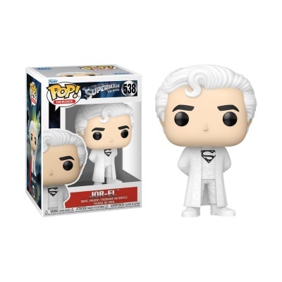 Figura Funko Pop! Jor-El branco com símbolo S preto da película Superman e caixa oficial