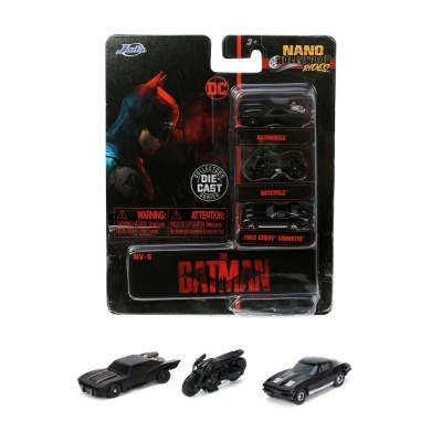DC Comics The Batman Nano Cars Diecast Mini Cars 4-Pack