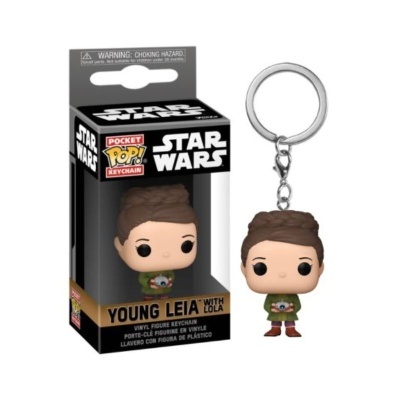 Funko POP! Keychain: Star Wars Obi-Wan Kenobi - Young Leia Organa with Lola