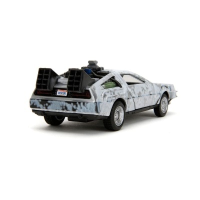 Back to the Future Hollywood Rides Diecast Model 1/32 DeLorean Time Machine Frost