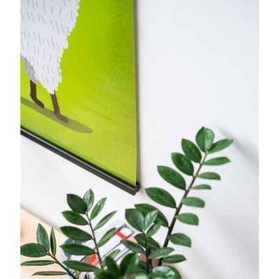 Suporte Magnético para Poster Vertical - Preto