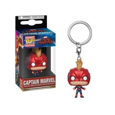 Funko POP! Keychain: Captain Marvel - Captain Marvel (with Helmet)
