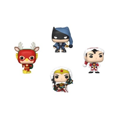 Funko POP! Keychain DC Comics - 4-Pack Tree Holiday Box