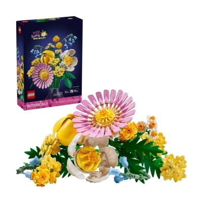 Caixa e conjunto LEGO PETITE SUNNY BOUQUET com flores coloridas