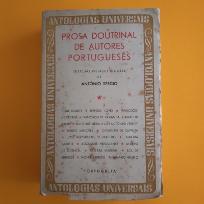 Prosa Doutrinal de Autores Portugueses, António Sérgio (seleção)