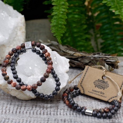 Pulseira&#x20;Magn&#x00E9;tica&#x20;de&#x20;Pedra&#x20;Leopardita