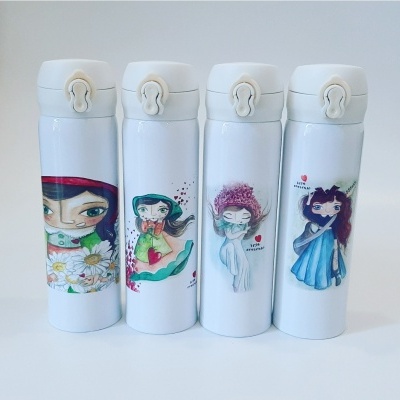 Garrafa Termo Rosa Courense