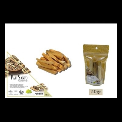 Paus de Palo Santo em raminhos e embalagem transparente