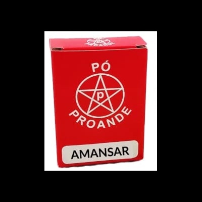 embalagem vermelha com texto e símbolo branco e preto