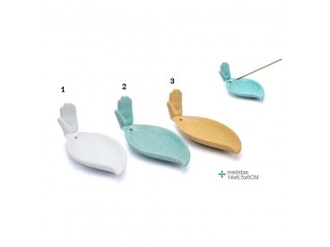 QUEIMADOR INCENSO CERAMICA 14X6.5X6CM