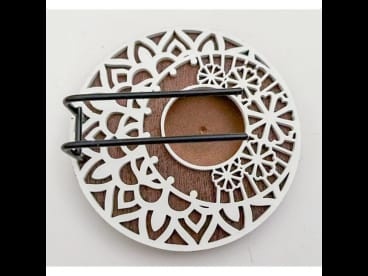 QUEIMADOR MADEIRA MANDALA 12X13X0.10CM