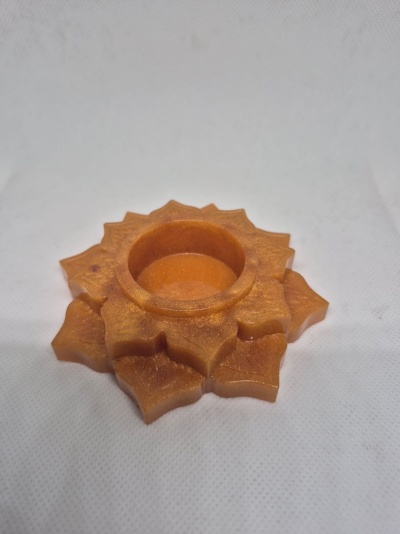 porta vela individual dourado