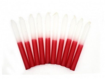 VELA RITUAL VERMELHA/BRANCA