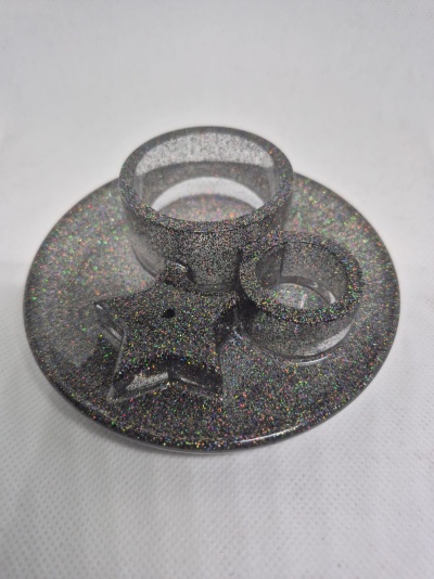 porta velas cinzento