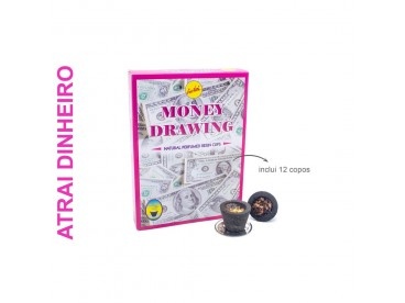 COPOS CARVAO E RESINA NATURAL ATRAI DINHEIRO 6PCS