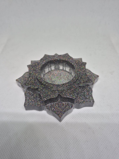 porta vela individual preto