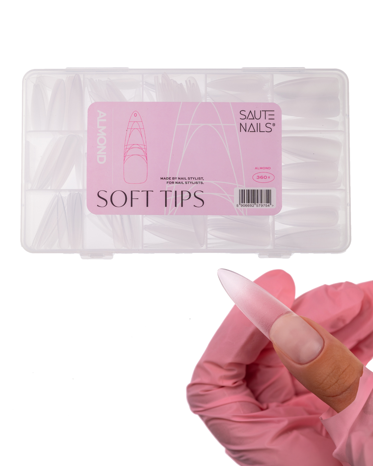 Soft Tips Saute Nails Almond 360 Unidades Soft Tips Saute Nails Almond 360 Unidades