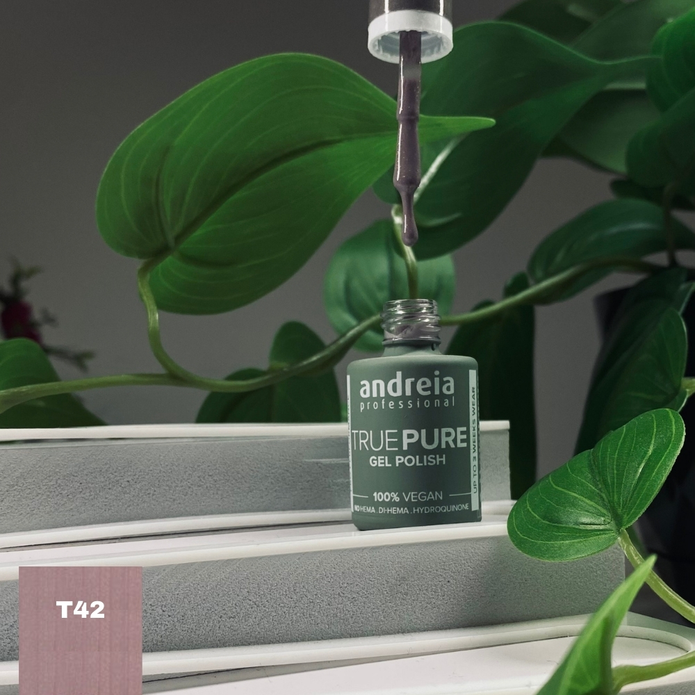 The Gel Polish Andreia True Pure T42 (Taupe com Brilho Dourado) The Gel Polish Andreia True Pure T42 (Taupe com Brilho Dourado)