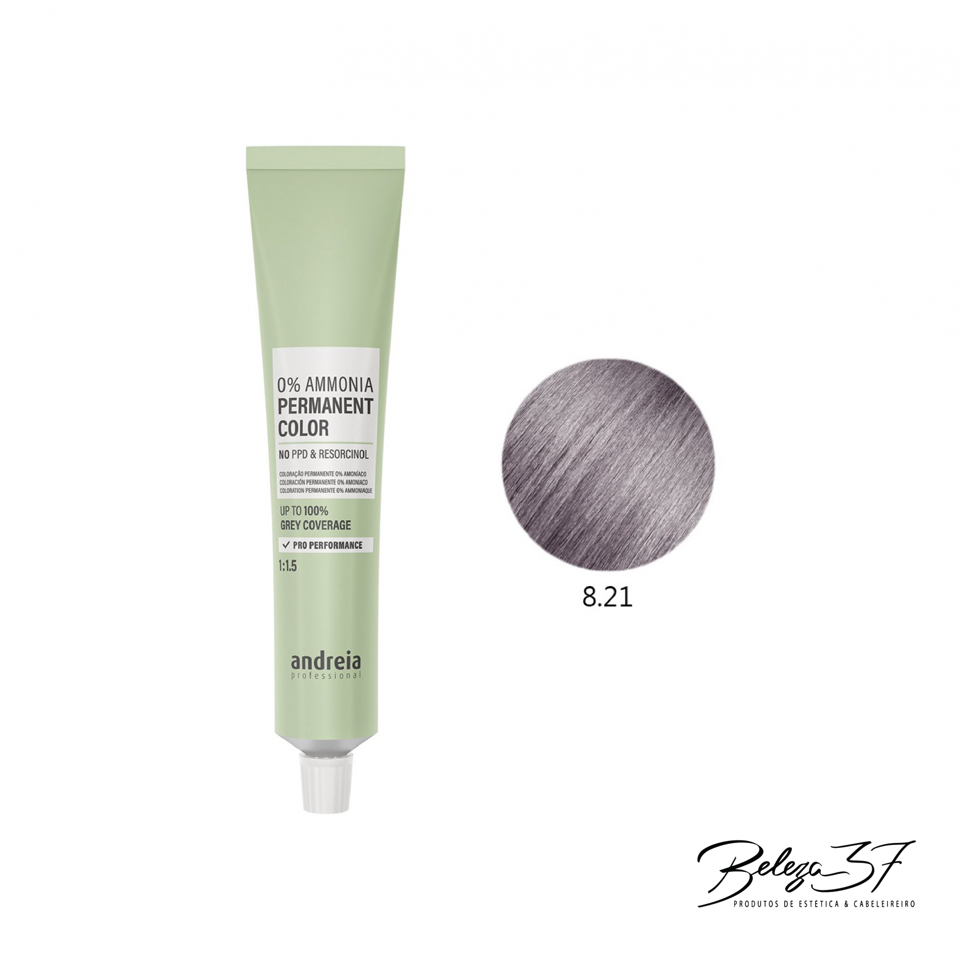 Coloração Permanente Andreia 0% Amoníaco 8.21 Coloração Permanente Andreia 0% Amoníaco 8.21