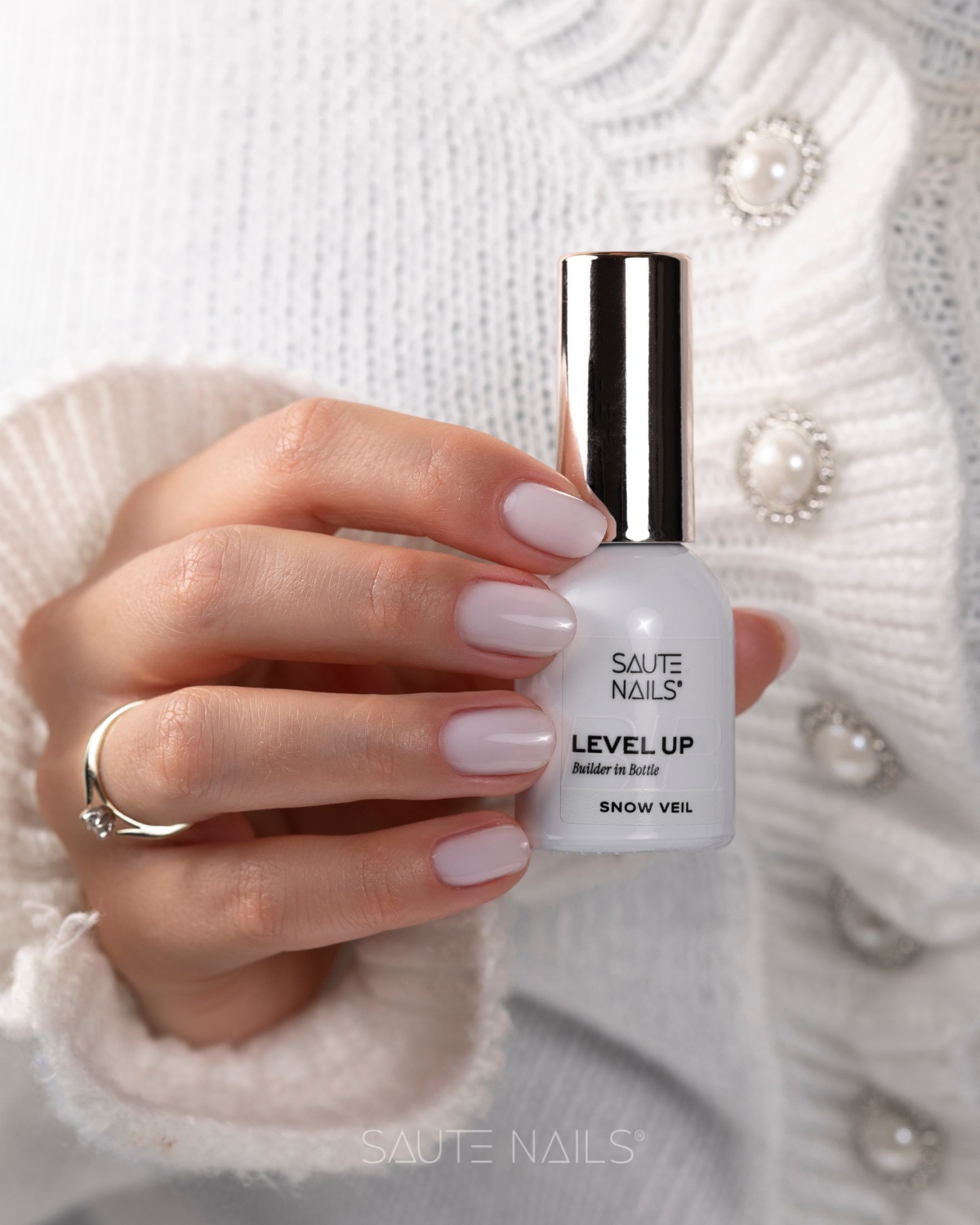 Gel Construtor Saute Nails BiB Level UP – Snow Veil (Branco Leitoso) 8ml Gel Construtor Saute Nails BiB Level UP – Snow Veil (Branco Leitoso) 8ml