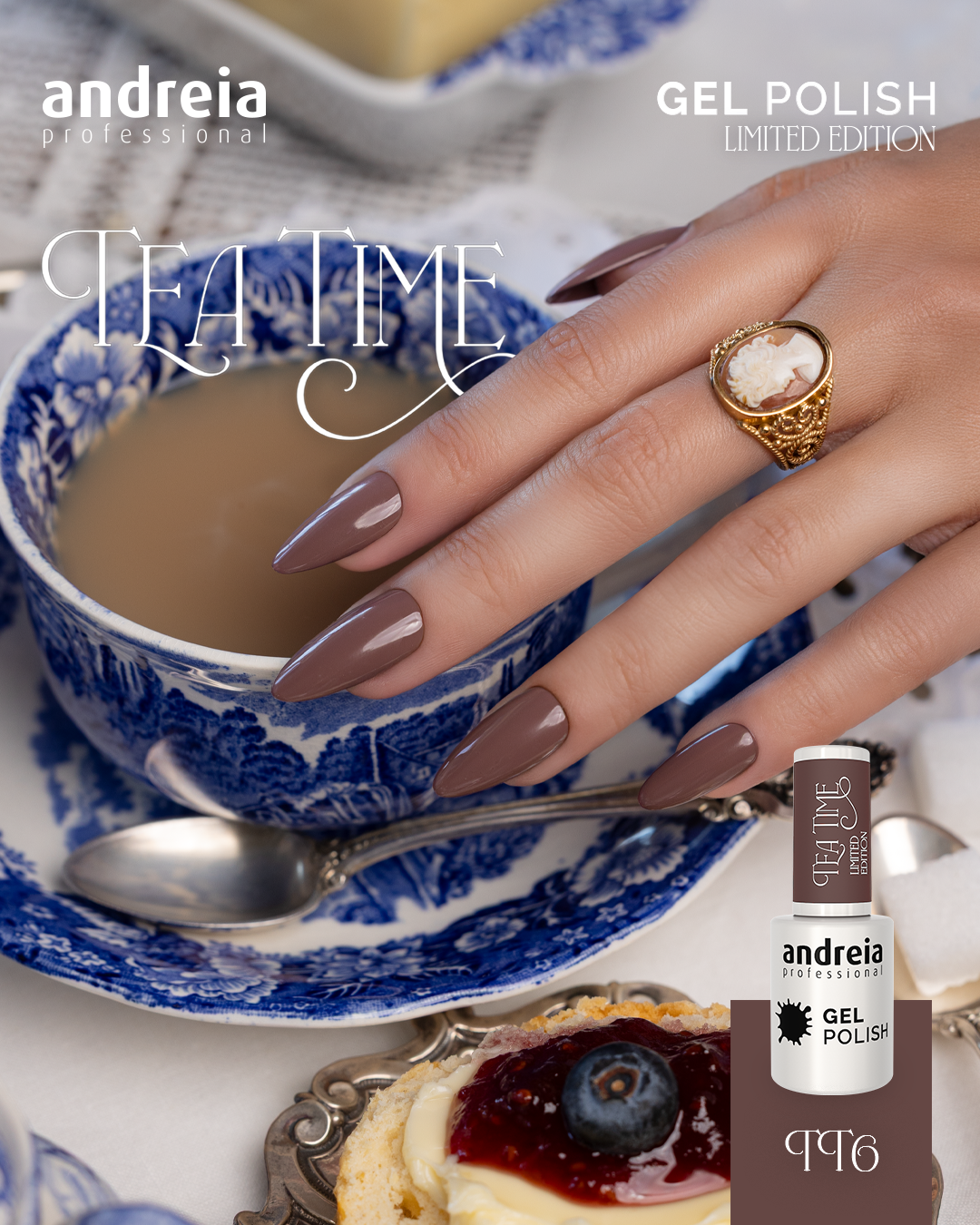 Verniz Gel Andreia TT6 - Milk tea - Castanho quente Verniz Gel Andreia TT6 - Milk tea - Castanho quente