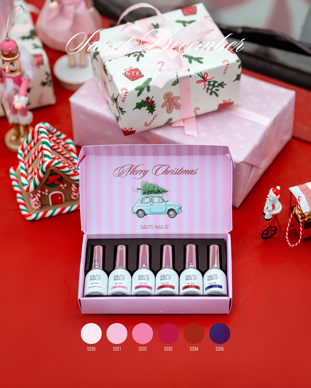 Coleção de Verniz Gel Saute Nails "Sweet December" Coleção de Verniz Gel Saute Nails "Sweet December"