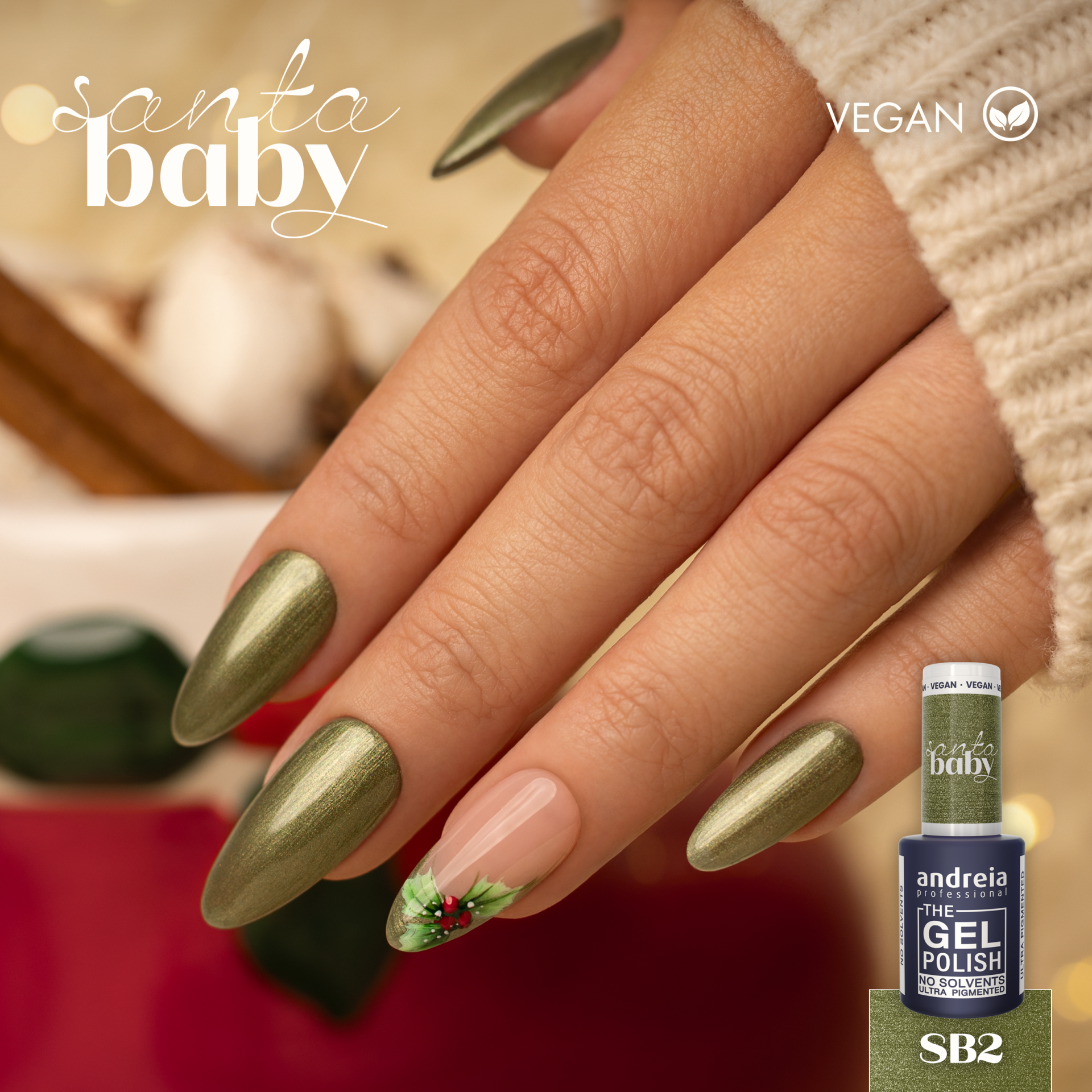 The Gel Polish Andreia SB2 - Verde Azeitona Metalizado The Gel Polish Andreia SB2 - Verde Azeitona Metalizado