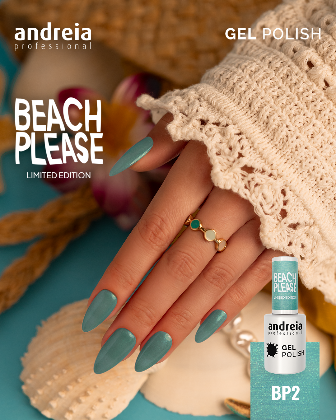 Verniz Gel Andreia BP2 - Azul-turquesa com reflexos verdeso Verniz Gel Andreia BP2 - Azul-turquesa com reflexos verdeso