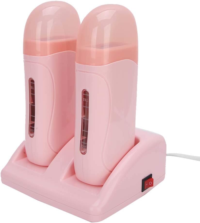 Aquecedor de Cera Roll-on de Base Dupla Cor Rosa Aquecedor de Cera Roll-on de Base Dupla Cor Rosa