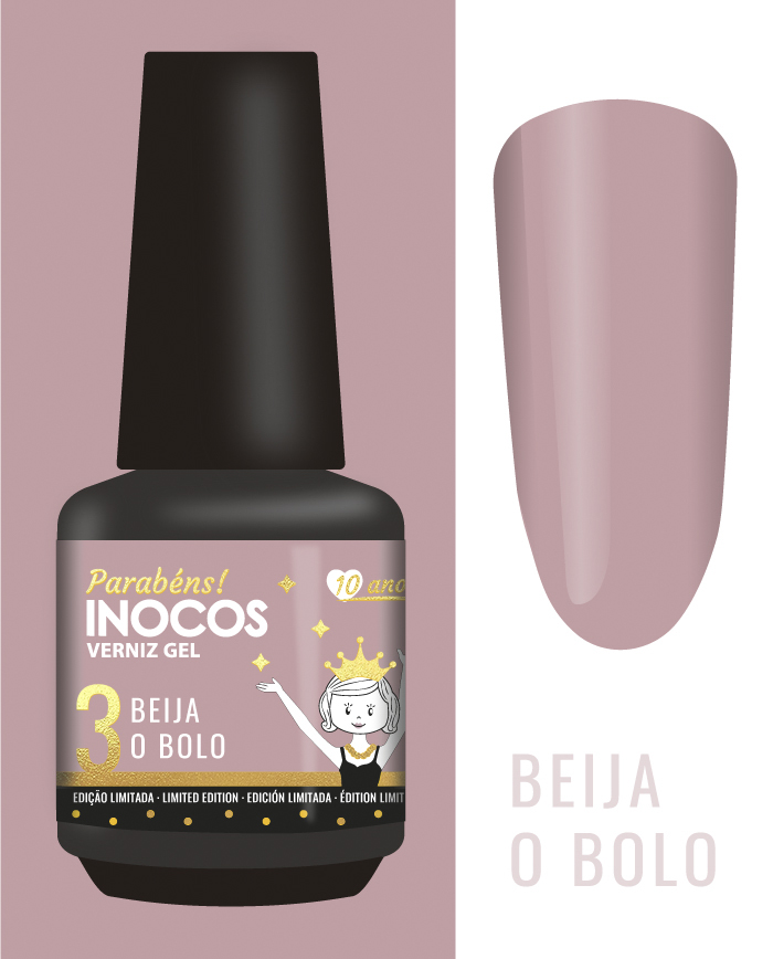 Verniz Gel Inocos – 252 - 3 Beija o Bolo Verniz Gel Inocos – 252 - 3 Beija o Bolo