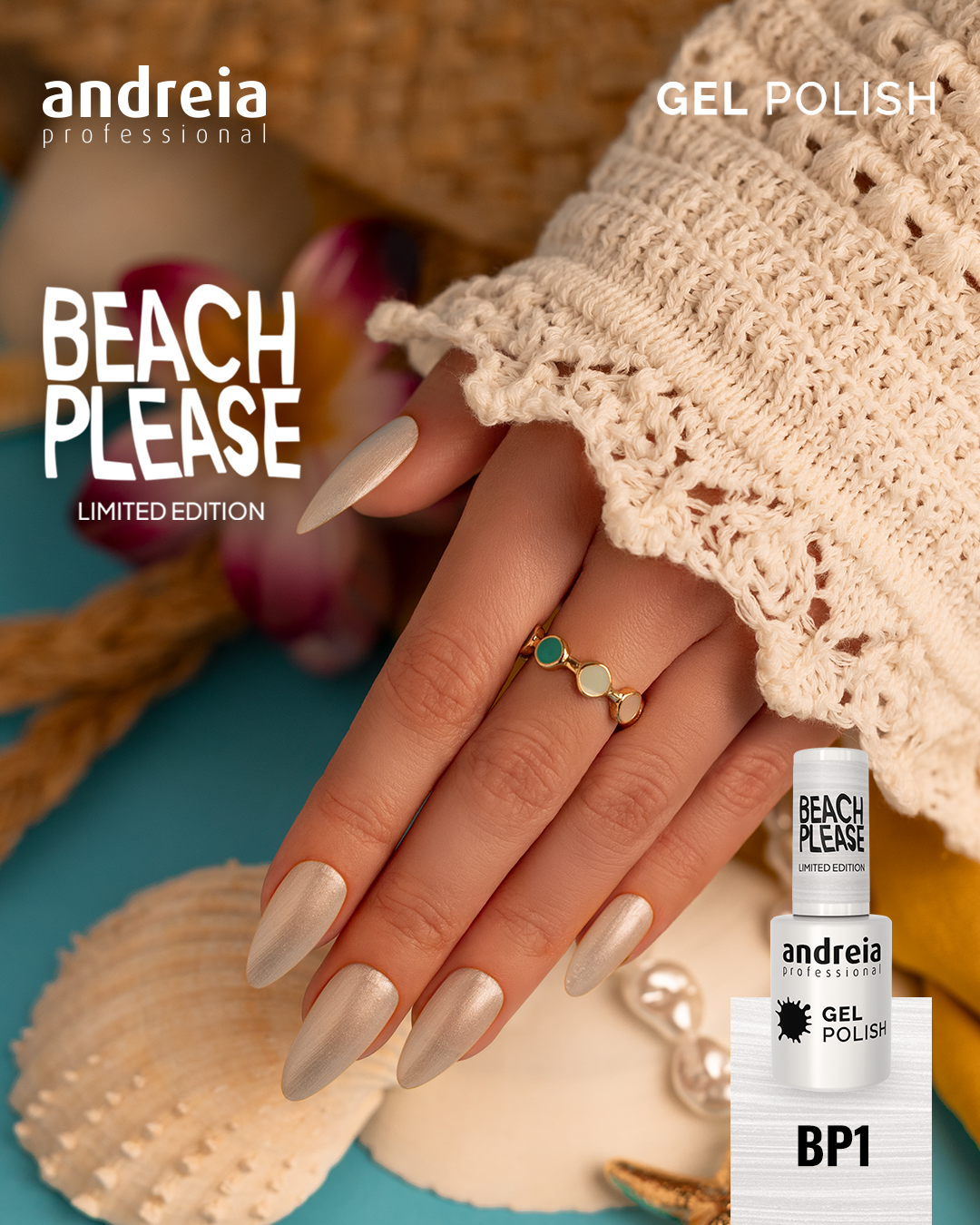 Verniz Gel Andreia BP1 - Branco metálico Verniz Gel Andreia BP1 - Branco metálico