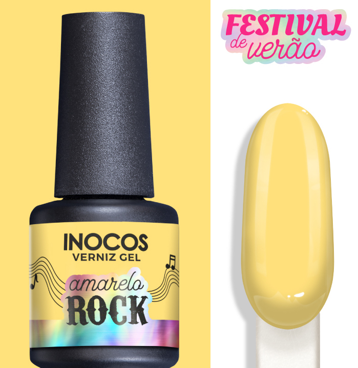 Verniz Gel Inocos – 328 - Amarelo Rock Verniz Gel Inocos – 328 - Amarelo Rock