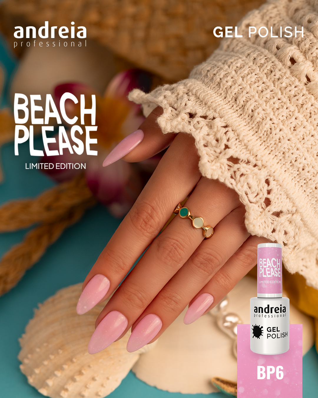 Verniz Gel Andreia BP6 - Roxo-rosado claro com glitter subtil Verniz Gel Andreia BP6 - Roxo-rosado claro com glitter subtil