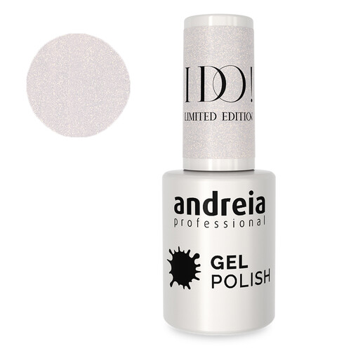 Verniz Gel Andreia ID5 - Veil - Transparente com brilhos dourados Verniz Gel Andreia ID5 - Veil - Transparente com brilhos dourados