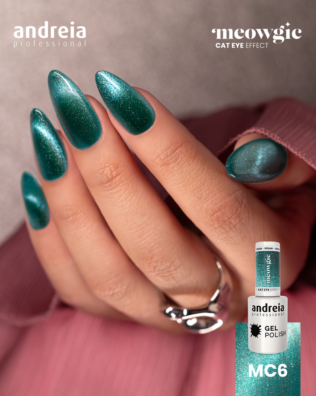 Verniz Gel Andreia Cat Eye Effect MC6 (Azul Petrólio) Verniz Gel Andreia Cat Eye Effect MC6 (Azul Petrólio)