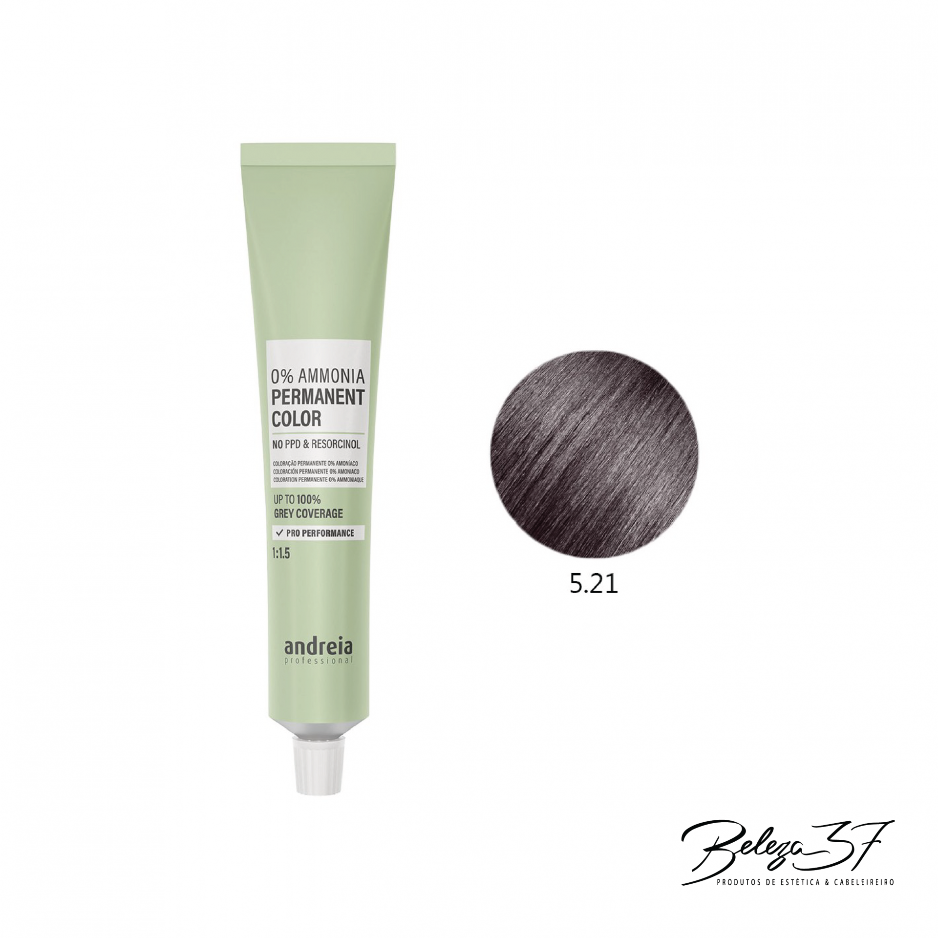 Coloração Permanente Andreia 0% Amoníaco 5.21 Coloração Permanente Andreia 0% Amoníaco 5.21