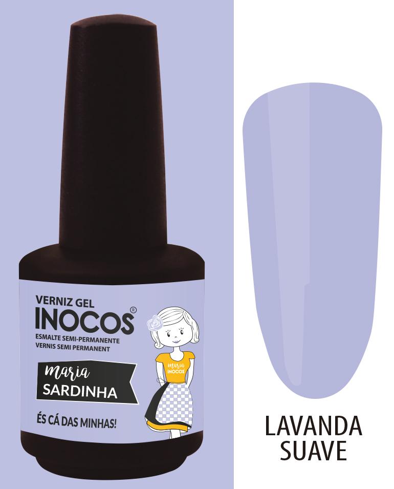 Verniz Gel Inocos 183 - Maria Sardinha (Lavanda Suave) Verniz Gel Inocos 183 - Maria Sardinha (Lavanda Suave)