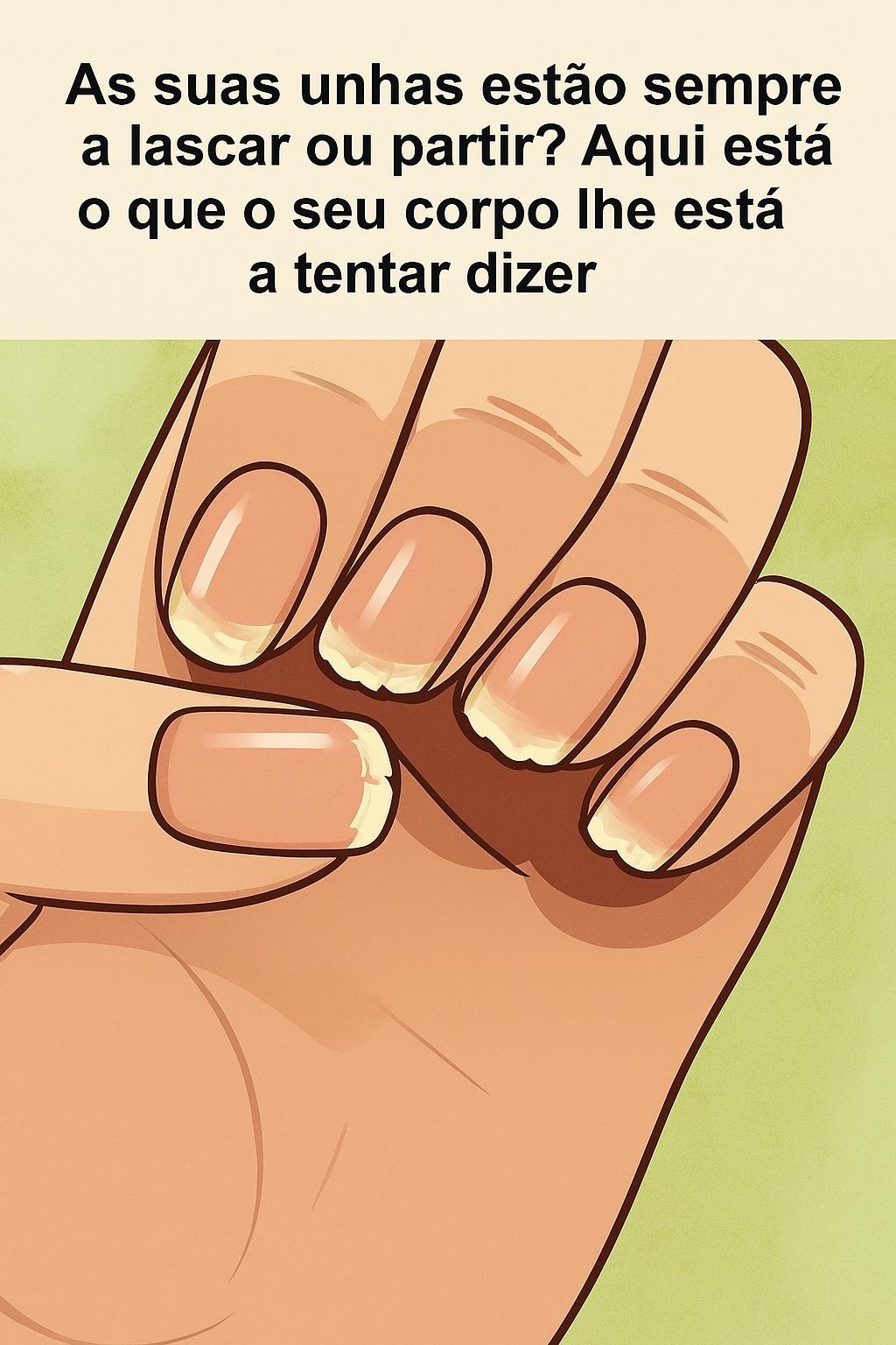 As suas unhas estão sempre a lascar ou a partir?