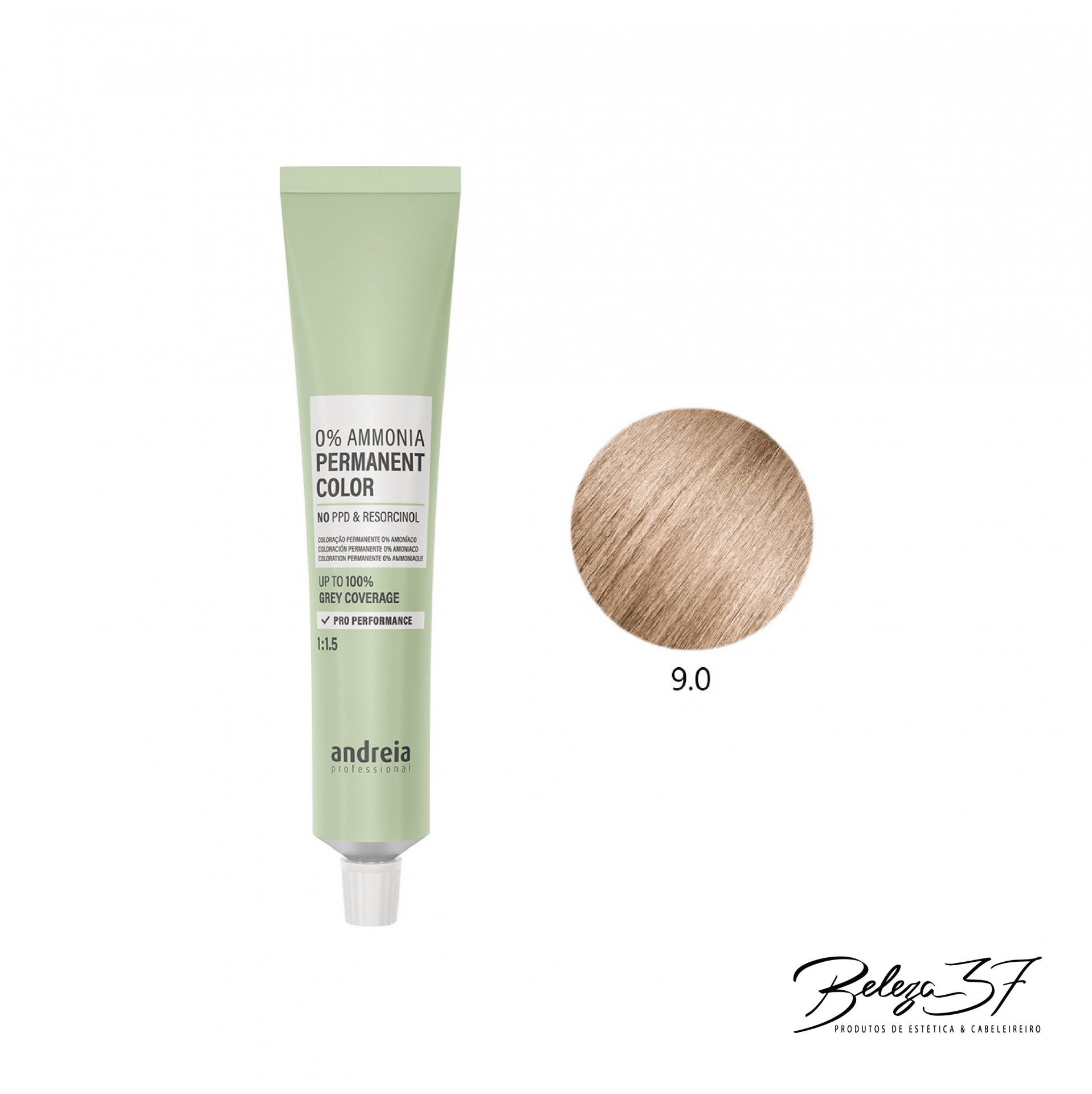 Coloração Permanente Andreia 0% Amoníaco 9.0 Coloração Permanente Andreia 0% Amoníaco 9.0