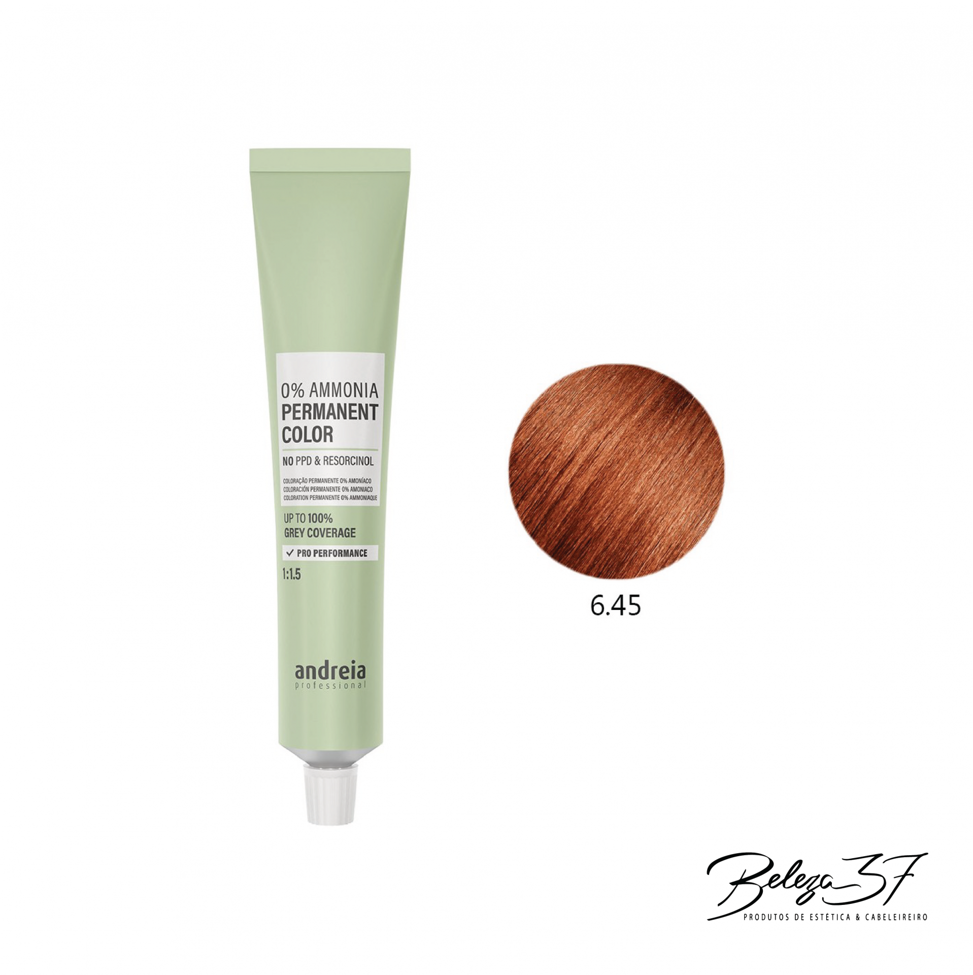 Coloração Permanente Andreia 0% Amoníaco 6.45 Coloração Permanente Andreia 0% Amoníaco 6.45