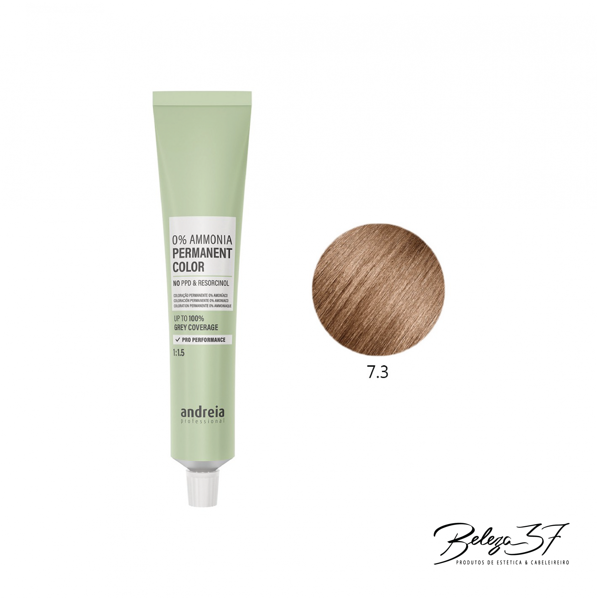 Coloração Permanente Andreia 0% Amoníaco 7.3 Coloração Permanente Andreia 0% Amoníaco 7.3