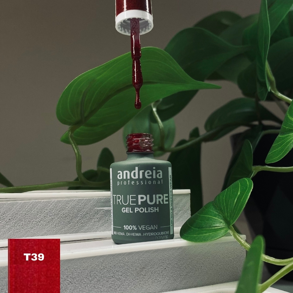 The Gel Polish Andreia True Pure T39 (Glitter Vermelho) The Gel Polish Andreia True Pure T39 (Glitter Vermelho)