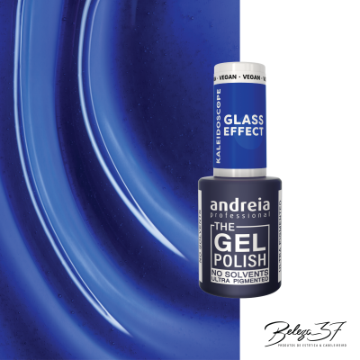 The Gel Polish Andreia KL3 - Efeito Vitral - Azul Tranlúcido