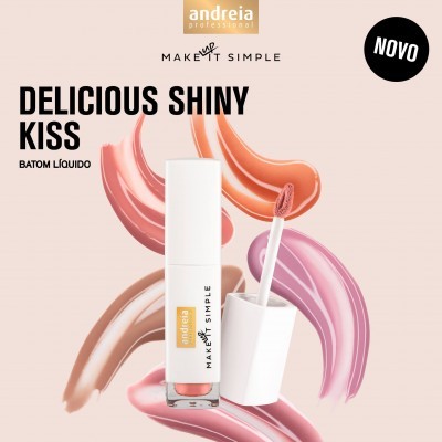 Batom Líquido Andreia Delicious Shinny Kiss - Liquid Lipstick G02