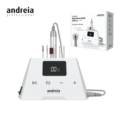 Máquina profissional para unhas branca com acessórios e caixa