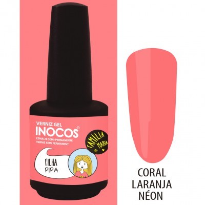 Verniz Gel Inocos – 196 - Filha Pipa (Coral Laranja Néon)
