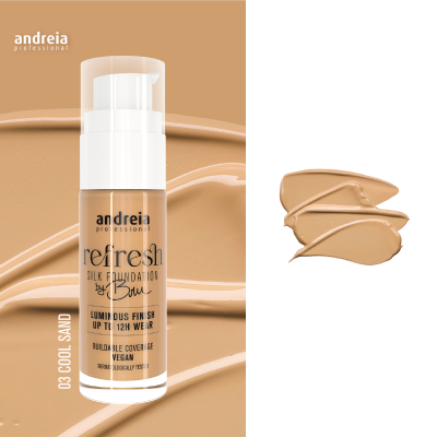 Andreia Refresh Silk Foundation By Bru - 03 – Cool Sand