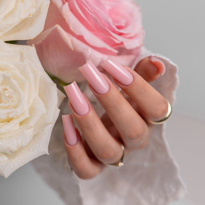Verniz Gel Saute Nails S313 - Heart of Roses (Rosa Doce Semi-Transparente)