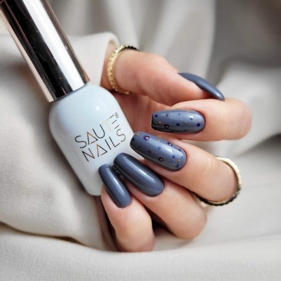 Verniz Gel Saute Nails S176 Mrs. Grey (Cinza Frio)